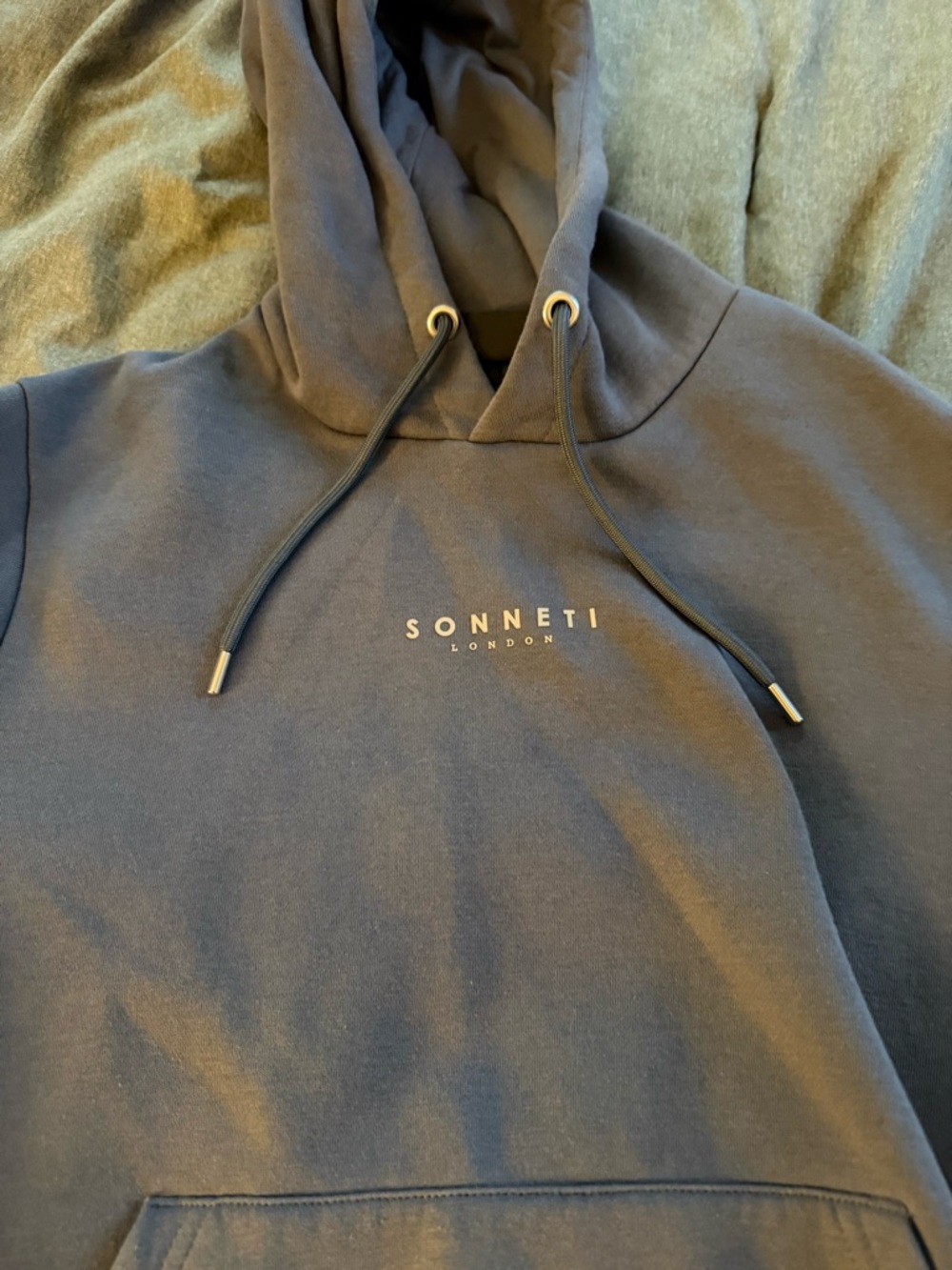 Sonneti London Hoodie | Gray Pullover Hoodie | Streetwear | Size S